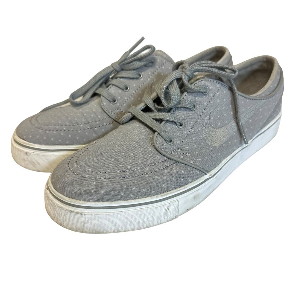 Nike SB Zoom Stefan Janoski‎ Polka Dot Canvas Sneakers Women’s Size 7 Gray White